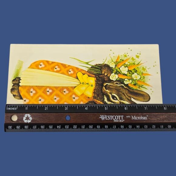 Dressed Rabbit Carrot Bouquet Easter Birthday Bunny Vintage Gordon Fraser Card - Picture 3 of 9